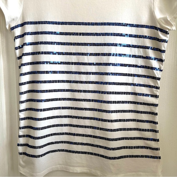 Ann Taylor Stripe Short Sleeve Short Size M - Picture 3 of 5
